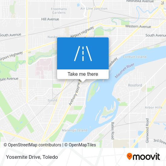 Mapa de Yosemite Drive