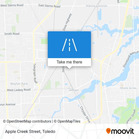 Mapa de Apple Creek Street