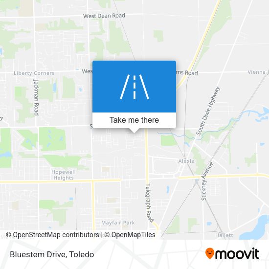 Mapa de Bluestem Drive