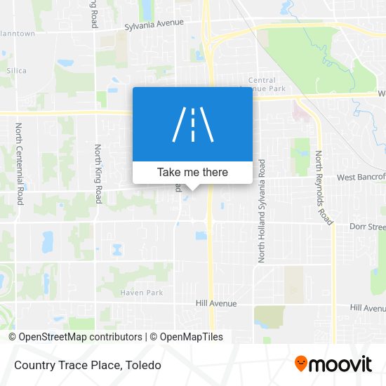 Country Trace Place map