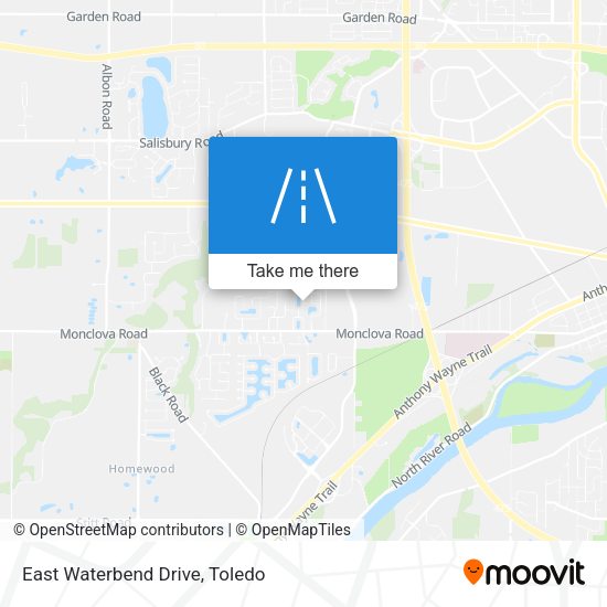 East Waterbend Drive map