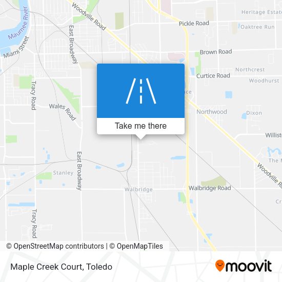 Mapa de Maple Creek Court