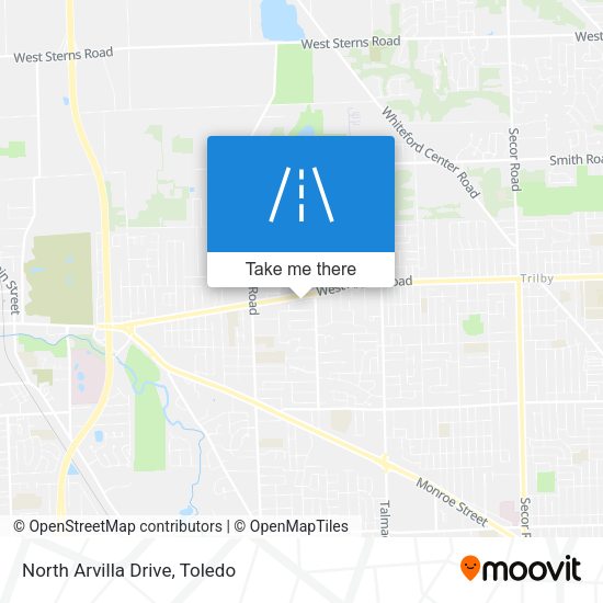 North Arvilla Drive map