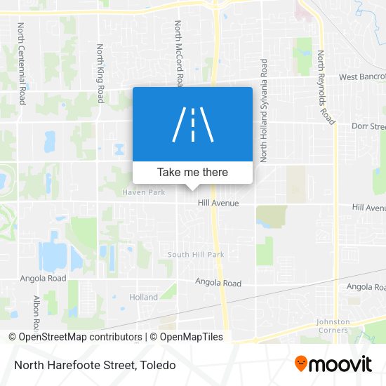 North Harefoote Street map