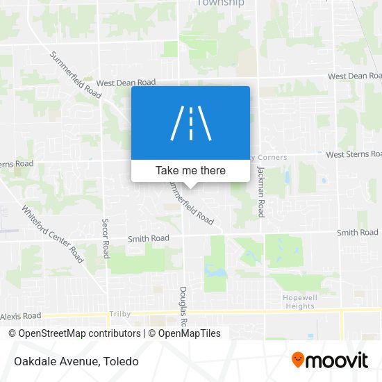Mapa de Oakdale Avenue