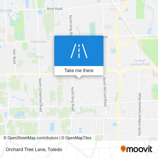 Orchard Tree Lane map