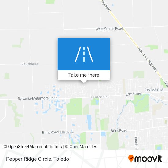 Pepper Ridge Circle map