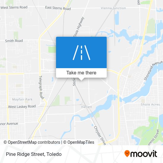 Mapa de Pine Ridge Street