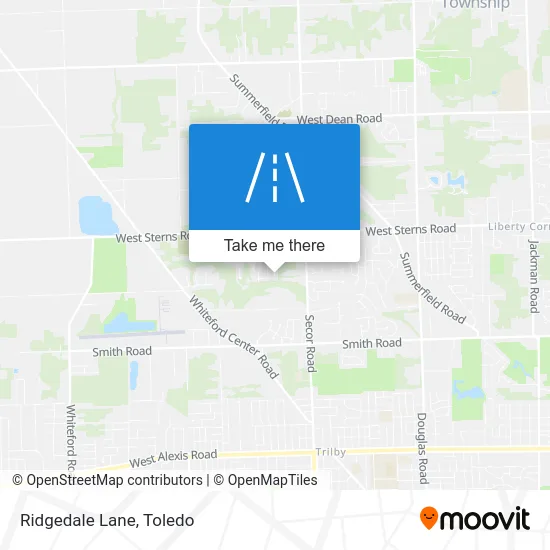 Ridgedale Lane map