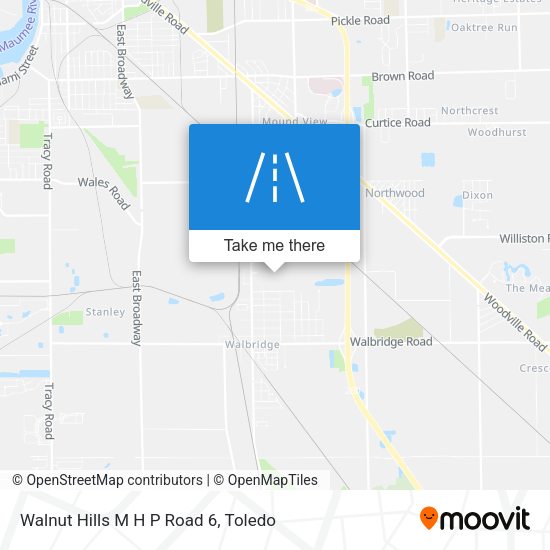 Walnut Hills M H P Road 6 map