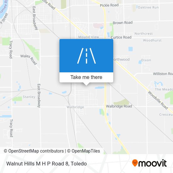 Mapa de Walnut Hills M H P Road 8
