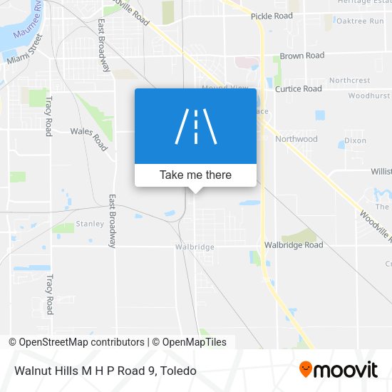 Walnut Hills M H P Road 9 map