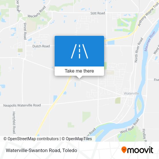 Waterville-Swanton Road map