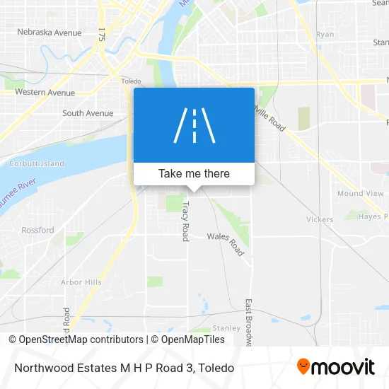 Northwood Estates M H P Road 3 map