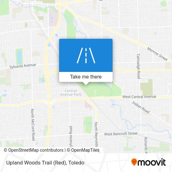 Mapa de Upland Woods Trail (Red)