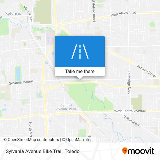 Sylvania Avenue Bike Trail map