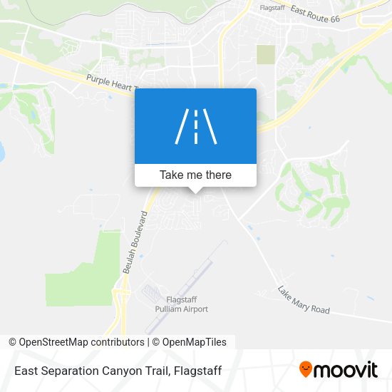 East Separation Canyon Trail map