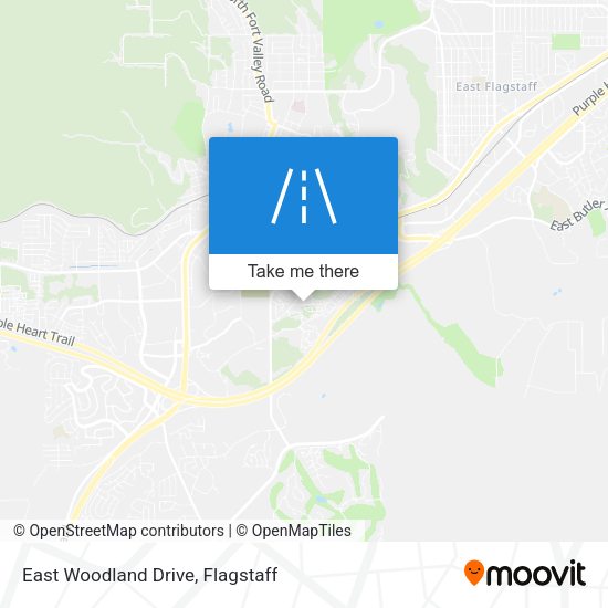 East Woodland Drive map