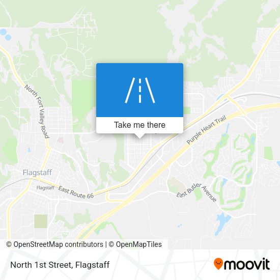 North 1st Street map