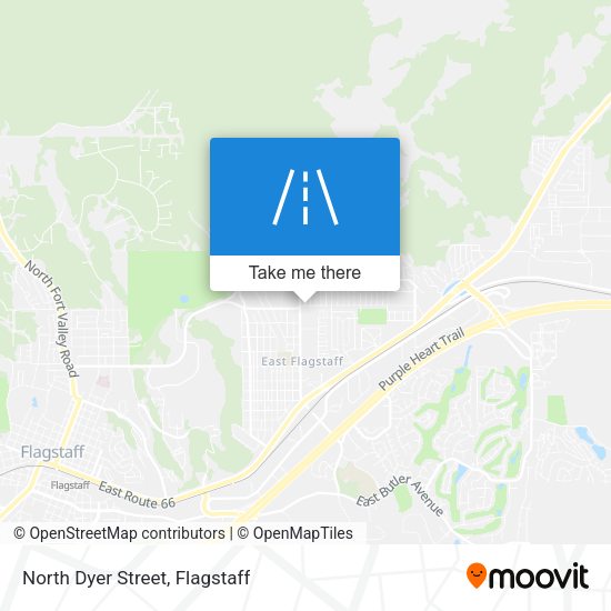 North Dyer Street map