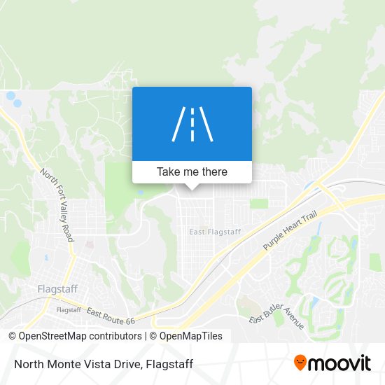 North Monte Vista Drive map