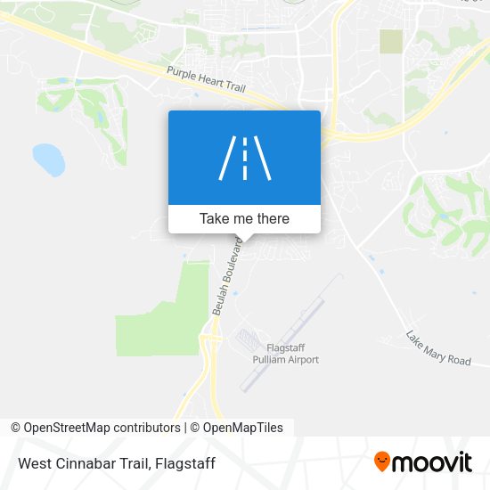 West Cinnabar Trail map