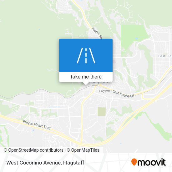 West Coconino Avenue map