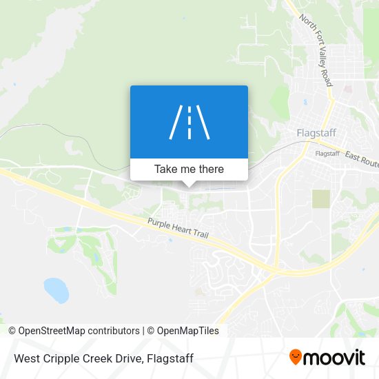 Mapa de West Cripple Creek Drive