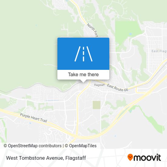 West Tombstone Avenue map