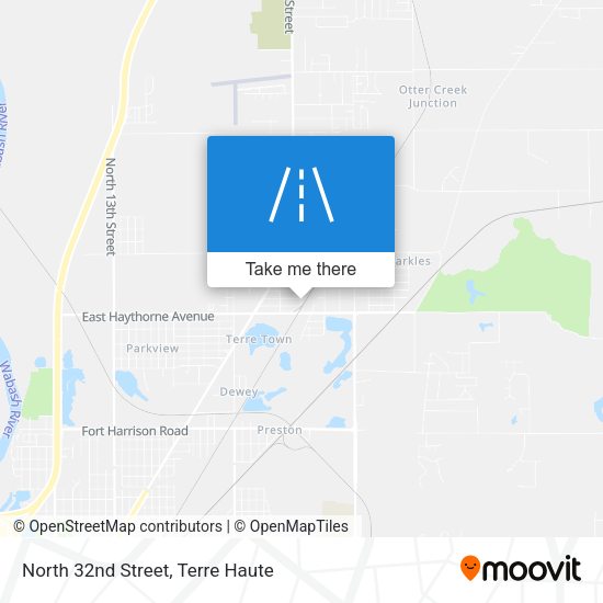 North 32nd Street map