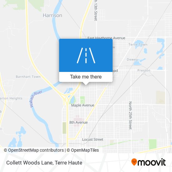 Collett Woods Lane map