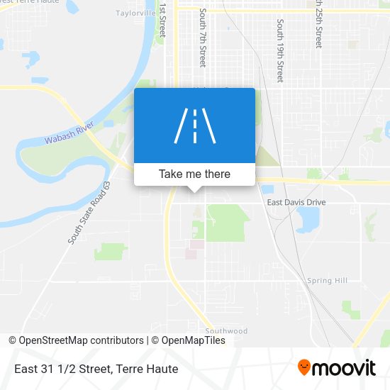 Mapa de East 31 1/2 Street