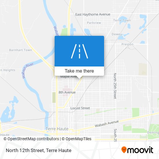 North 12th Street map