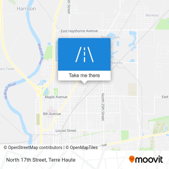 North 17th Street map