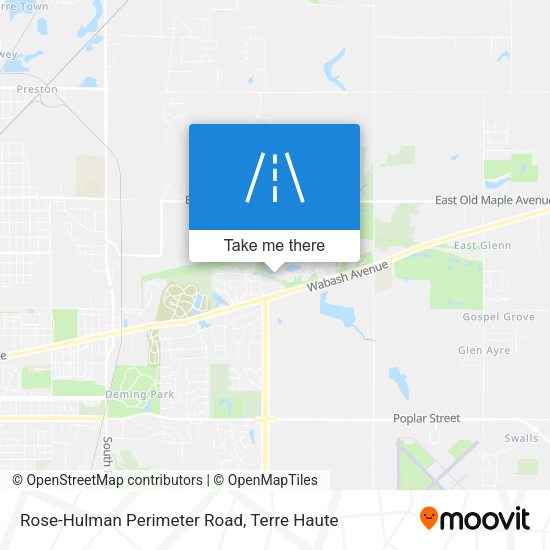 Mapa de Rose-Hulman Perimeter Road