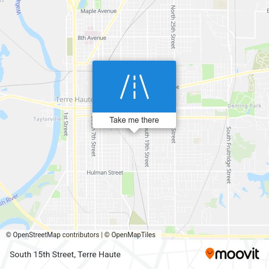 South 15th Street map