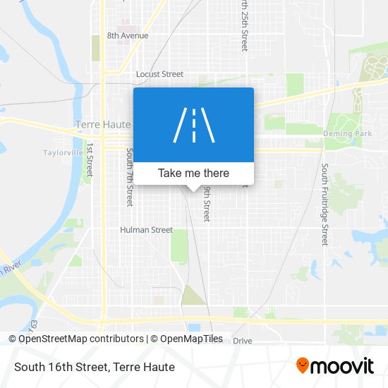 South 16th Street map