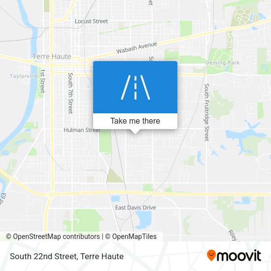 South 22nd Street map