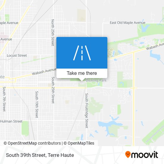 South 39th Street map