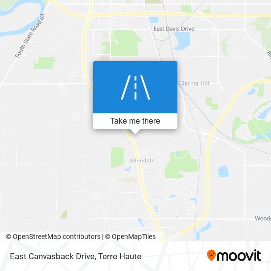 East Canvasback Drive map