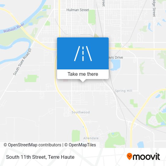 South 11th Street map