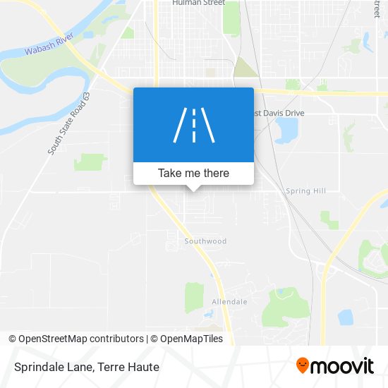 Sprindale Lane map