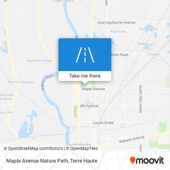 Maple Avenue Nature Path map