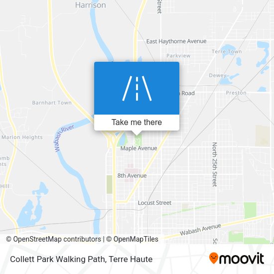 Collett Park Walking Path map