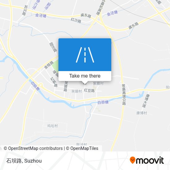 石坝路 map