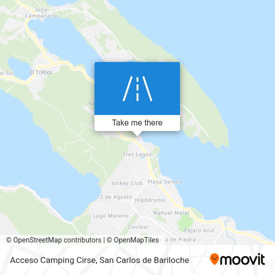 Acceso Camping Cirse map
