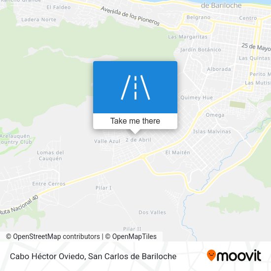 Cabo Héctor Oviedo map