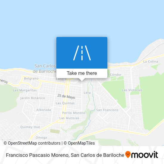 Francisco Pascasio Moreno map