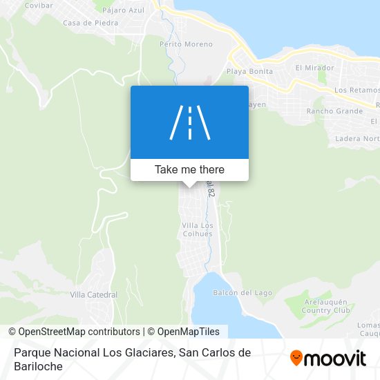 Parque Nacional Los Glaciares map