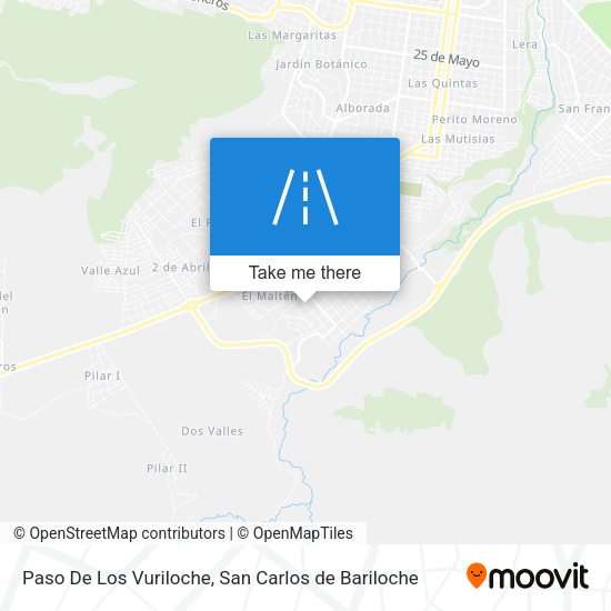 Mapa de Paso De Los Vuriloche